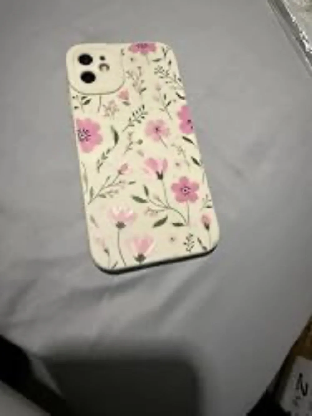 iPhone 17 Pro Max Case | Floral Soft TPU Protective Phone Cover - Beige